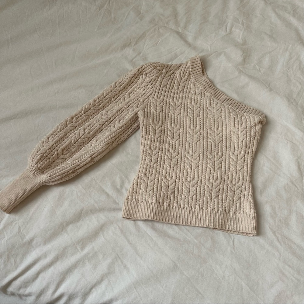 zara off the shoulder knit sweater